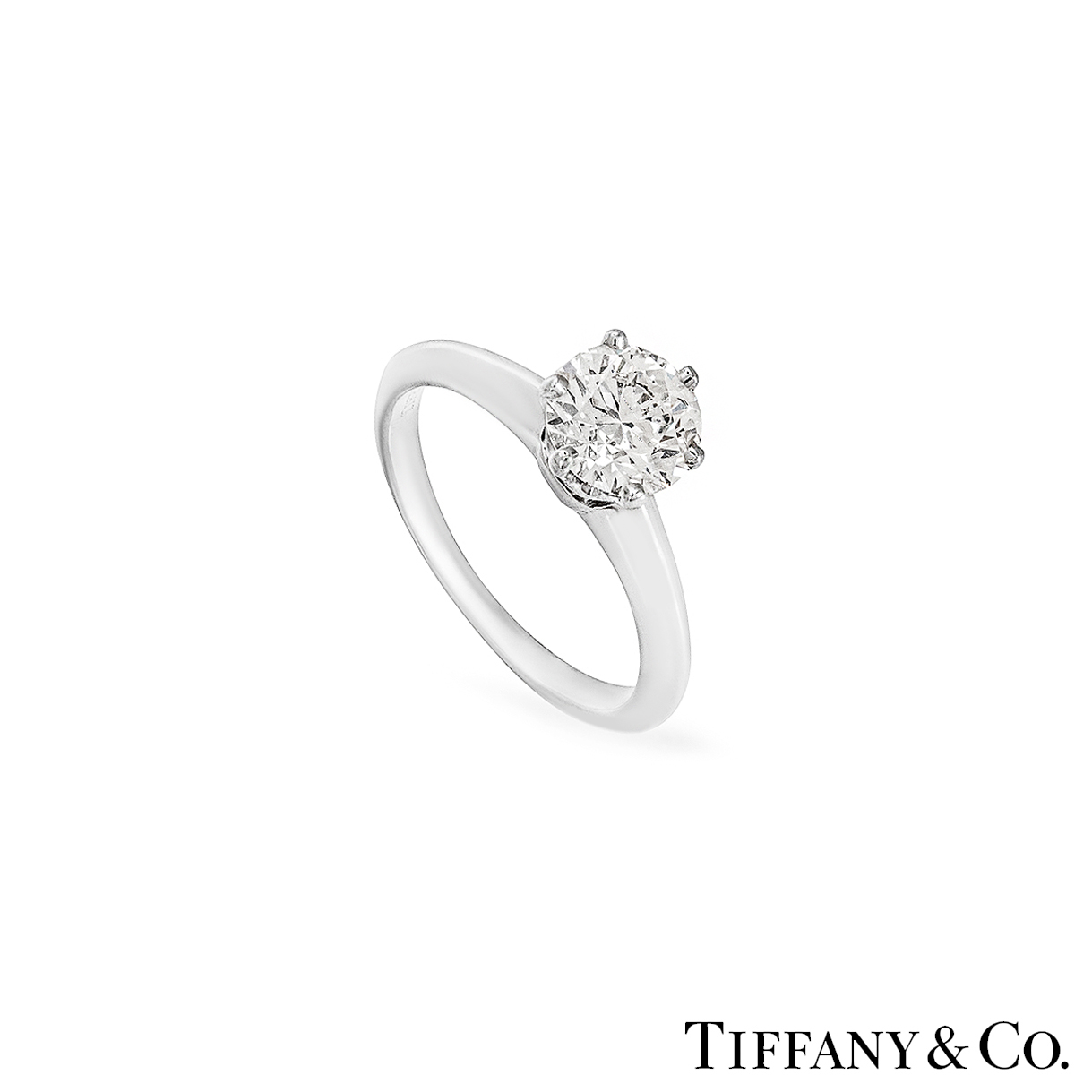 Tiffany & Co. Platinum Round Brilliant Cut Diamond Setting Ring 1.01ct E/VS1 Tiffany & Co. Platinum Round Brilliant Cut Diamond Setting Ring 1.01ct E/VS1